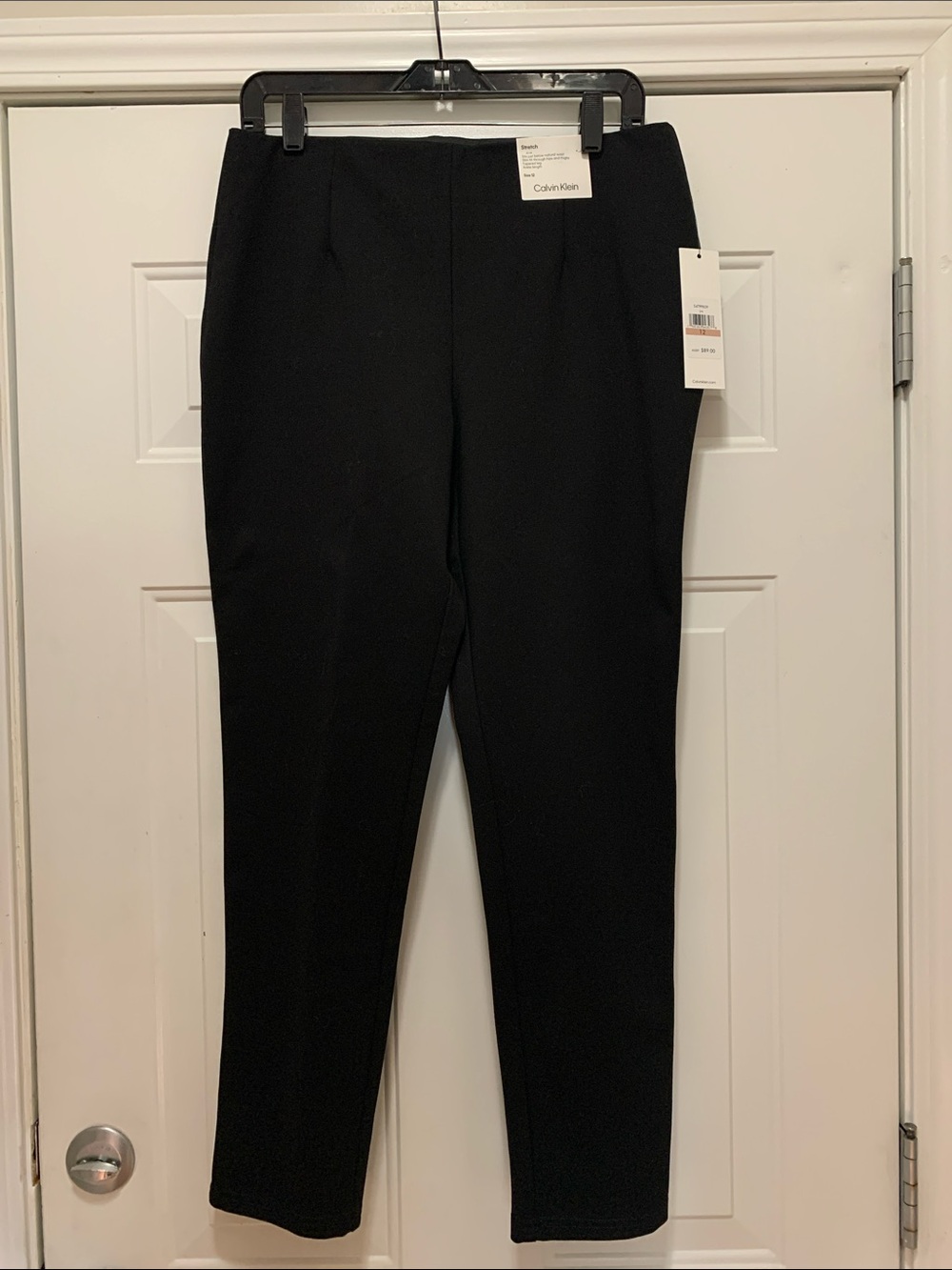 3/$15 NWT Calvin Klein Black Pull On Dress Pants - Modern Tapered Fit Size 12